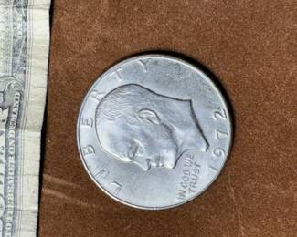 Silver certificate and Eisenhower dollars