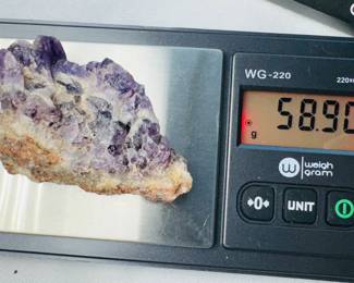 large chunk of rare iron included, amethyst