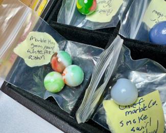 large collection of imported and rare marbles.