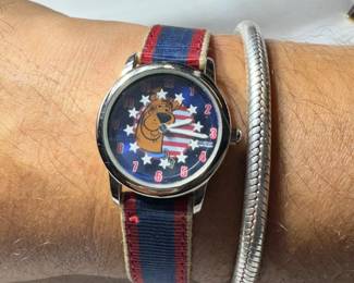 rare, Scooby Doo, stars and stripes dial vantage watch