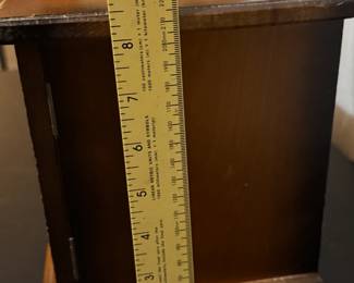 Japan made wooden nine drawer swing door organizer, tea caddy/collectible box
