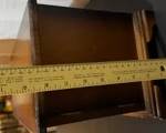 Japan made wooden nine drawer swing door organizer, tea caddy/collectible box