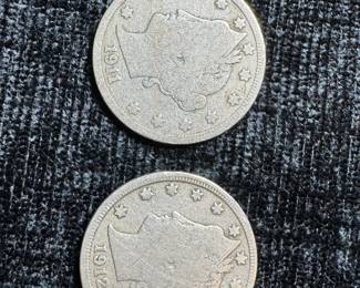 1912D and 1911liberty head V nickel.