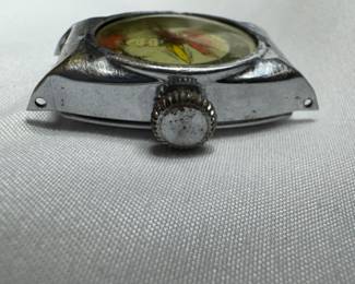 1950s space cadet, mechanical winding watch. watch works.