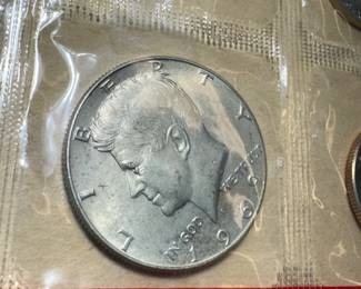 silver 1969 Kennedy half dollar