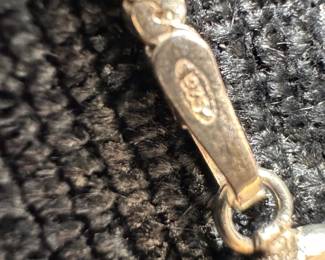 sterling silver 18 inch braided end necklace