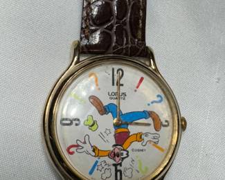 rare Disney goofy watch with upside down rotating head