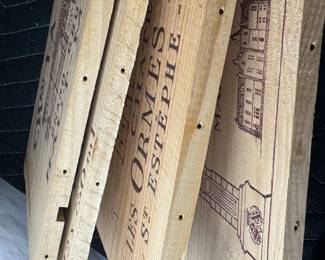 rare, European imported, wine, crate, end panels