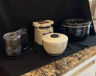 Assortment Of Small Appliances Plus Crockpot And Wok