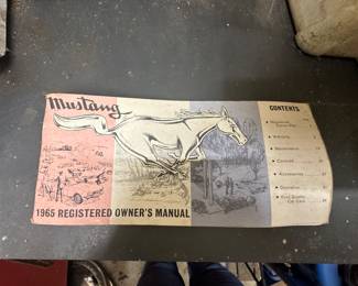 1965 Mustang Owner's Manual