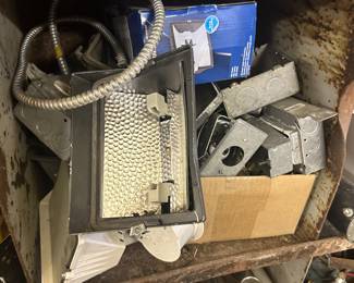 Electrical junction boxes, switches, outlets, lights