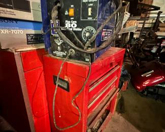 Welder, tool chests