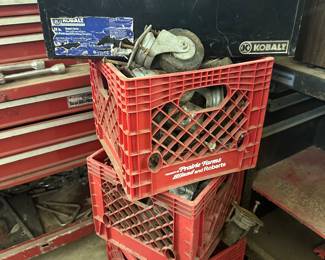 Crates of casters & wheels
