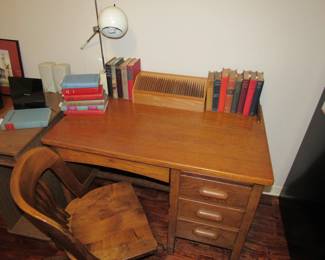 Medium size vintage oak desk