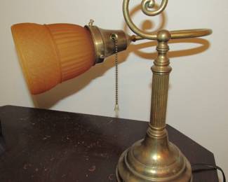 Antique brass desk lamp