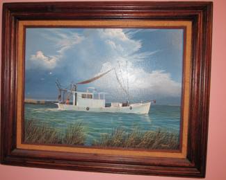 John Akers "Mr. Catfish" oil on canvas