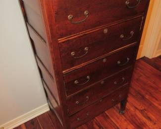 Petite antique oak chest of drawers