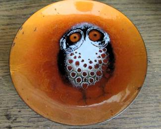 Norman Brumm copper owl dish