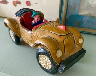 Vintage Medrano family Mexican ceramic car