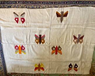 Butterfly flat weave kilim rug