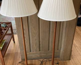 Kovacs Swedish teak floor lamps