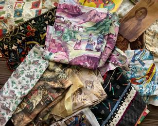 tons of vintage fabrics 