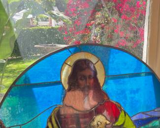 vintage stained-glass from mud west church