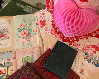 vintage scrap books boxes of cards all sorts of vintage paper goods