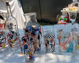 vintage from the 90's Mickey Mouse glass ware