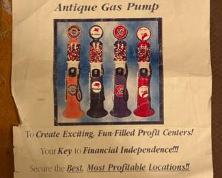 Vintage Gas Pump Vending Machine 