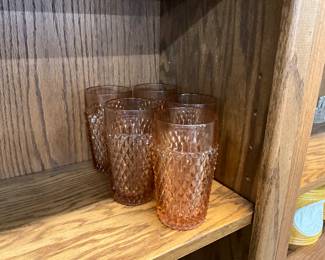 Indiana Glass Diamond Point Tumblers