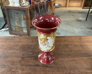 Bohemian Art Glass Mary Gregory Vase