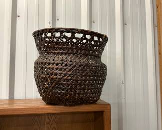 Wicker Rattan Boho Brown Basket