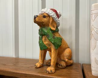 Golden Retriever Christmas Dog Figure