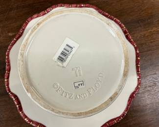 Fitz & Floyd Old World Santa 10 " Pedestal Cake Stand