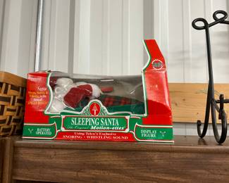 Battery Operated Motion-ettes Sleeping Santa 