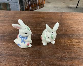 Lenox Wicker Creek Bunny Salt & Pepper Shakers
