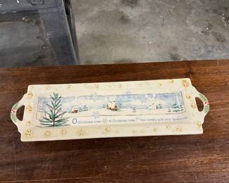 Russ Berrie Winter's Country Home "O Christmas Tree" cheese Snack Tray