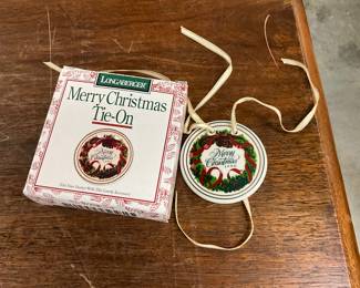 1996 Longaberger Merry Christmas Basket Tie On 