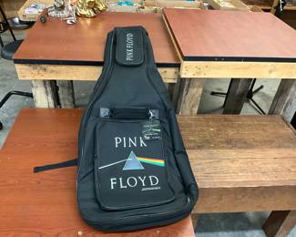 Perri's Leather Electric Guitar Gig Bag Featuring Pink Floy's Dark Side of the Moon Album Artwork