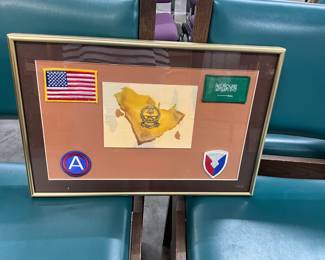 Framed US & Saudi Arabia Commemorative Items