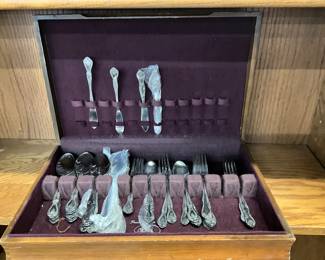 Silver plated Flatware in Wooden Case