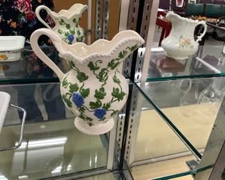 Ceramic Blue Rose Pitcher