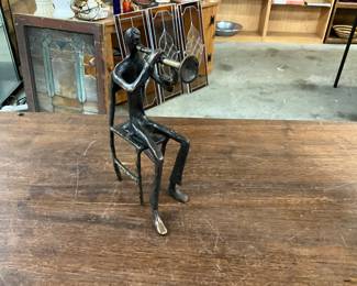 Bronze Music Art Sculpture Figurine