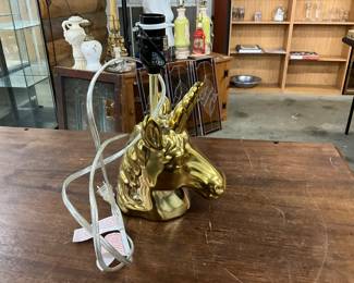 Golden Unicorn Table Lamp
