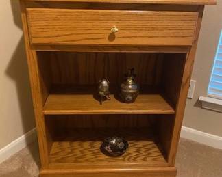 Solid Oak 2-Shelf Book Case w/Drawer - 30"W x 16.5"D x 36"H