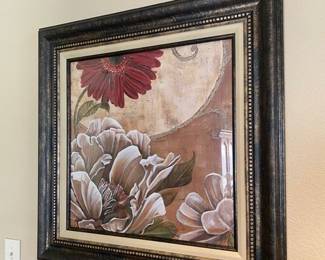 Poster Azzi Collection FLoral Print by Maria Donovan - 33"W x 33"H (Also available a Complimentary Print to be used as a Pair)