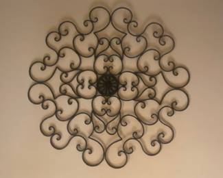 Round Scroll Metal Medallion Wall Art - 24" Round