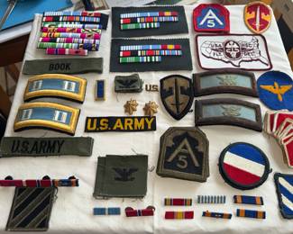 All memorabilia is from the estate of Col Clair Book. A West Point graduate. Served at the tail end of of WWII, in the Korean War and in Vietnam. He was also Base Commander at Fort Sam Houston before his retirement.