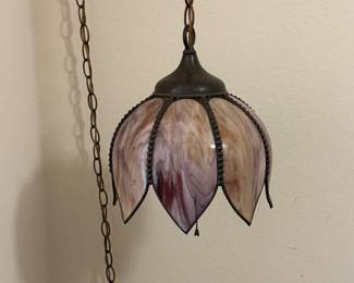 Awesome MCM flag glass hanging lamp